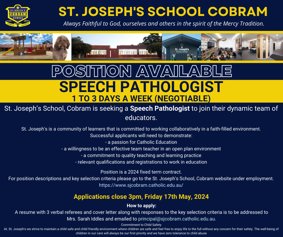 2024 SJC Job Advertisement Speech Pathologist